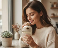 Bunny Bliss Glass Tumbler with Straw