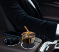 Premium Glass Tumbler with Leather Sleeve & Dual-Function Lid