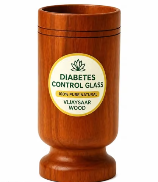 Premium Natural Wood Tumbler for Diabetes Support